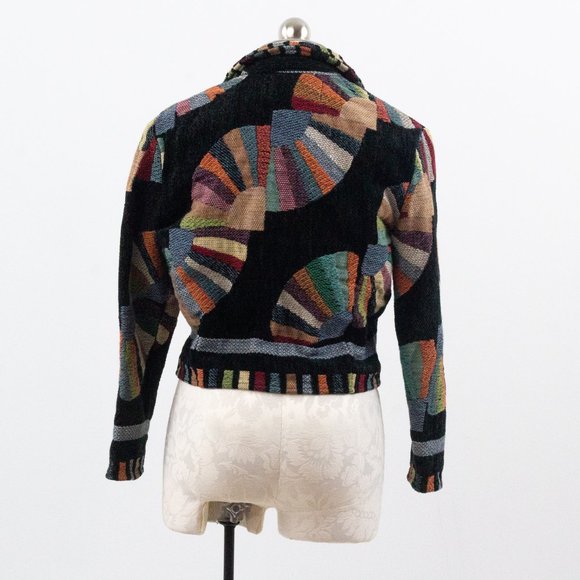 SOLD Vintage 90s M Southwestern Jacquard Jacket - Picture 5 of 8